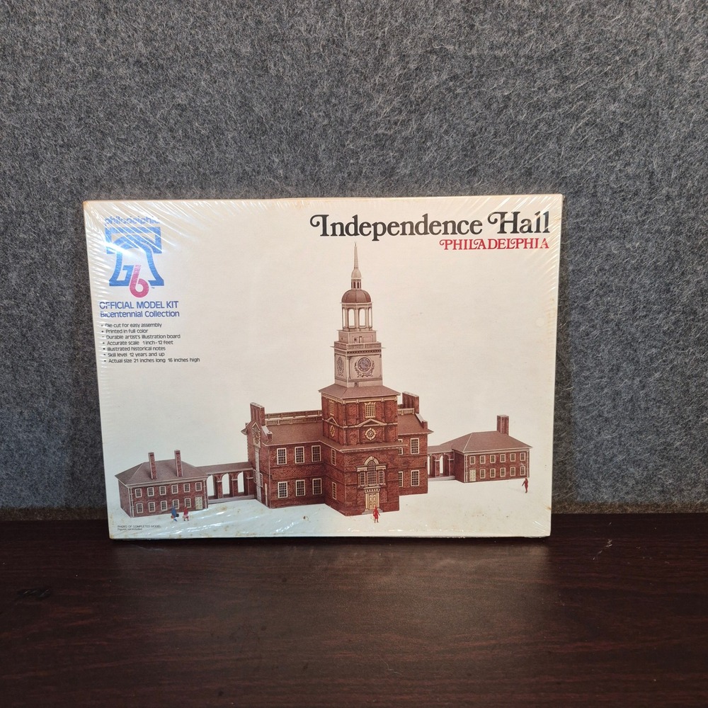 Vtg Independence Hall Philadelphia Official Model Kit Bicentennial Collection